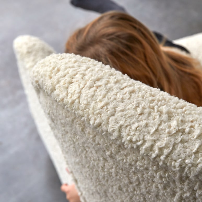 Sherpa - Sessel aus massiver Eiche mit-Bezug