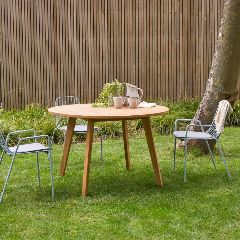 Mila - Solid teak garden table, seats 6 people