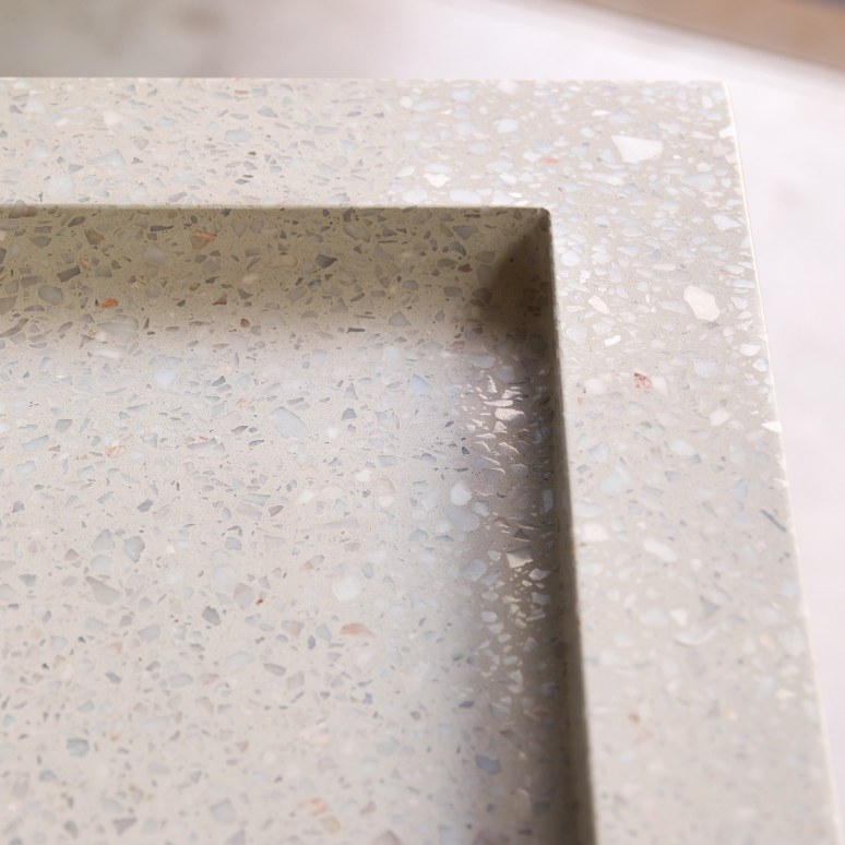 Edgar - Solid walnut and Moon premium terrazzo unit 80 cm