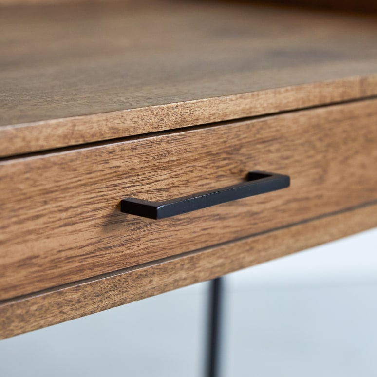 Hedda - Solid Mango Wood and Metal Desk