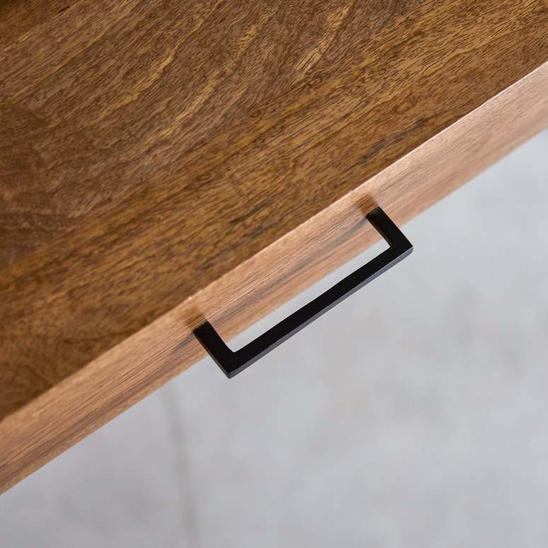 Hedda - Solid Mango Wood and Metal Desk