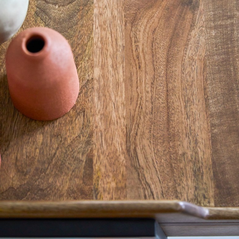 Hedda - Scrivania in legno di mango massello e metallo