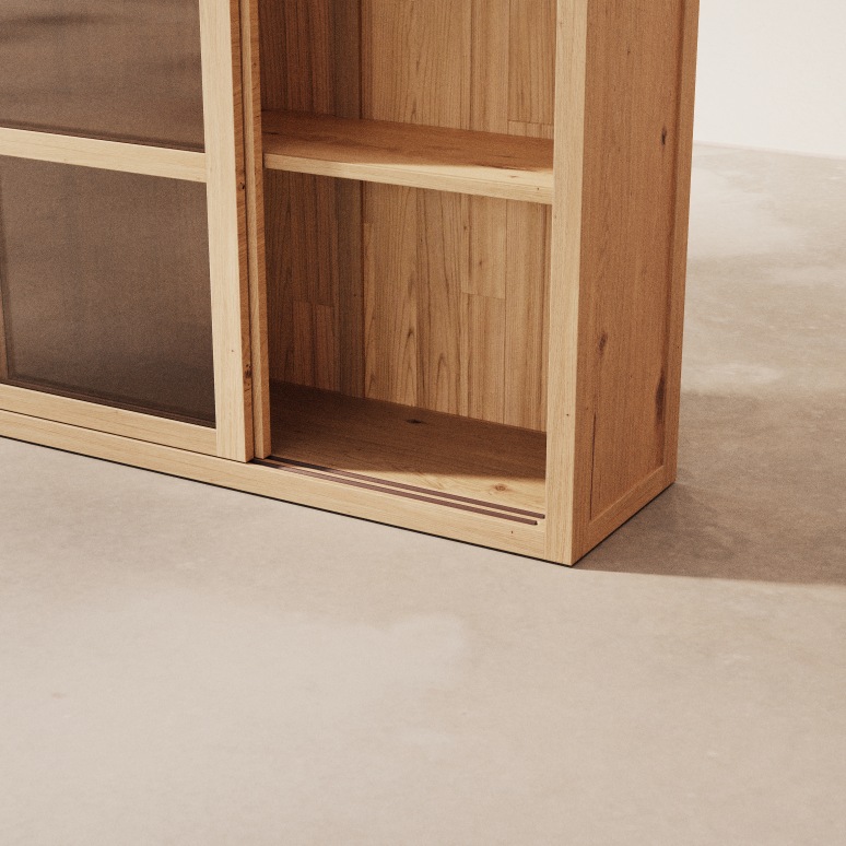 Heidi - Geschirrschrank aus massivem Eichenholz 110 cm