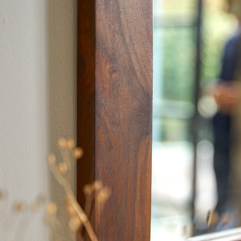 Kwarto - Specchio decorativo in legno di palissandro massello 100x50 cm