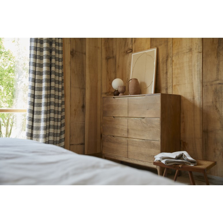 Gabrielle - Cassettiera da ingresso in legno di mango massello