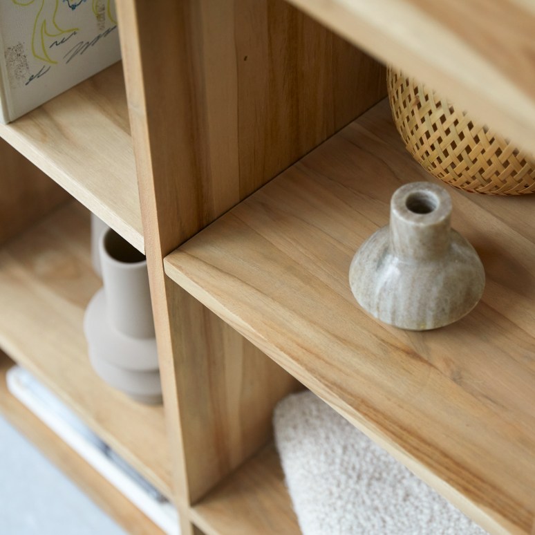 Miho - Solid Teak Tall Bookcase