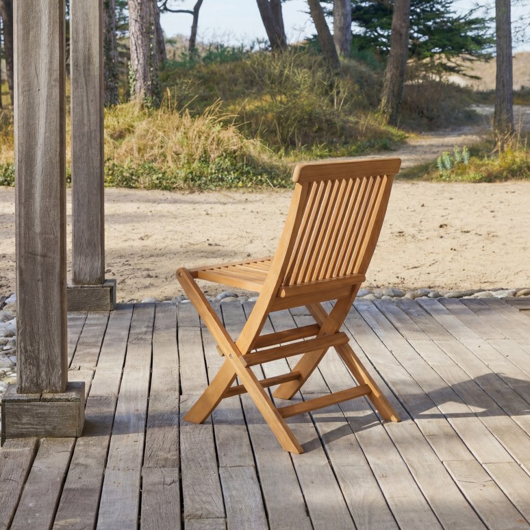 Bistro - Solid acacia garden set with acacia, 2 seats