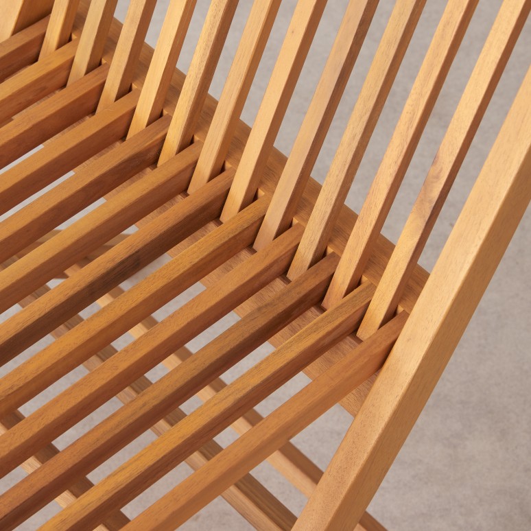 Capri - Set van 2 massief acaciahouten tuinstoelen