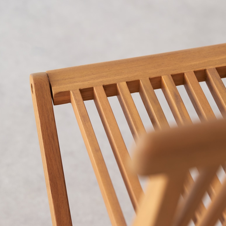 Capri - Set of 2 solid acacia garden chairs