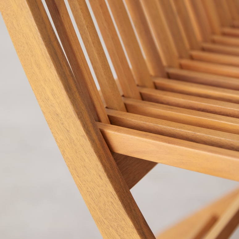 Capri - Ensemble de 2 Chaises de jardin en acacia massif