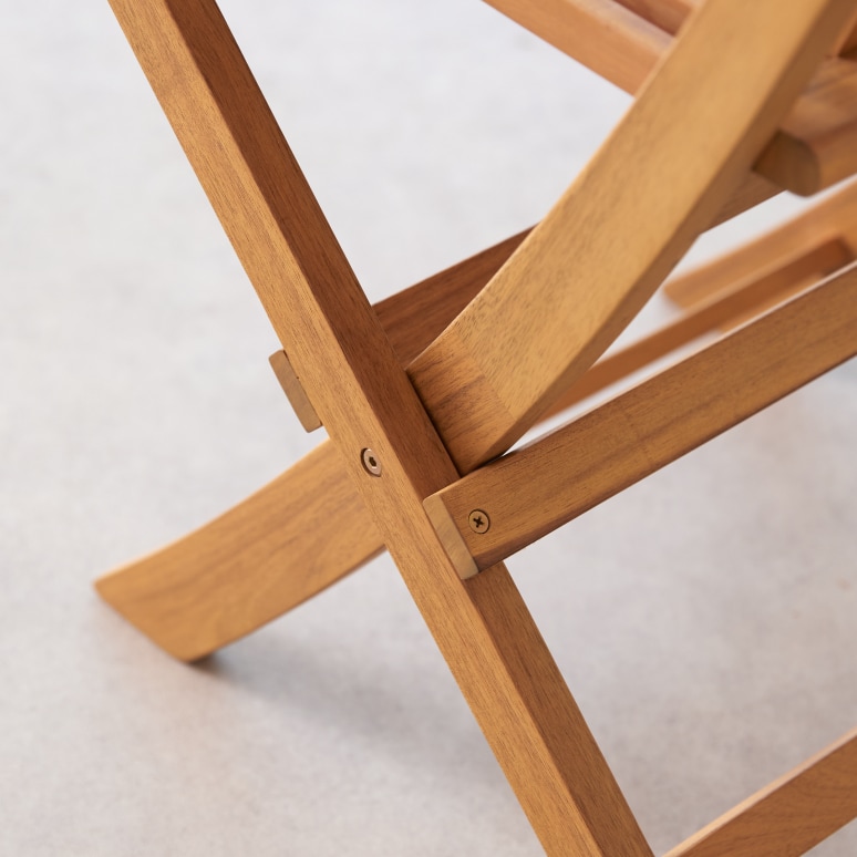 Capri - Ensemble de 2 Chaises de jardin en acacia massif