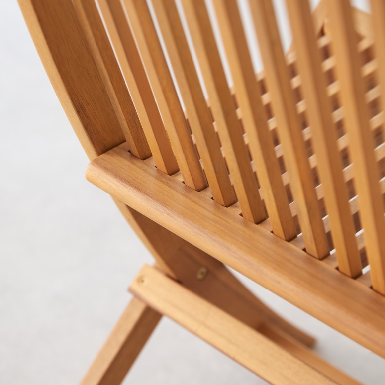 Capri - Set of 2 solid acacia garden chairs