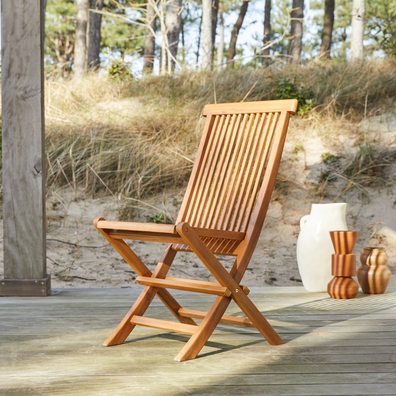 Capri - Set of 2 solid acacia garden chairs