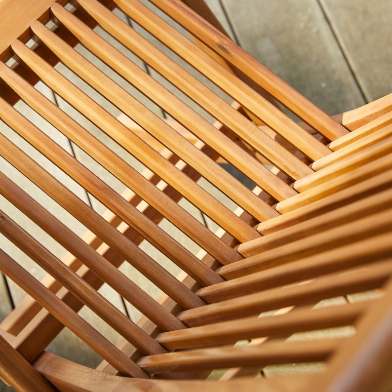 Capri - Set van 2 massief acaciahouten tuinstoelen