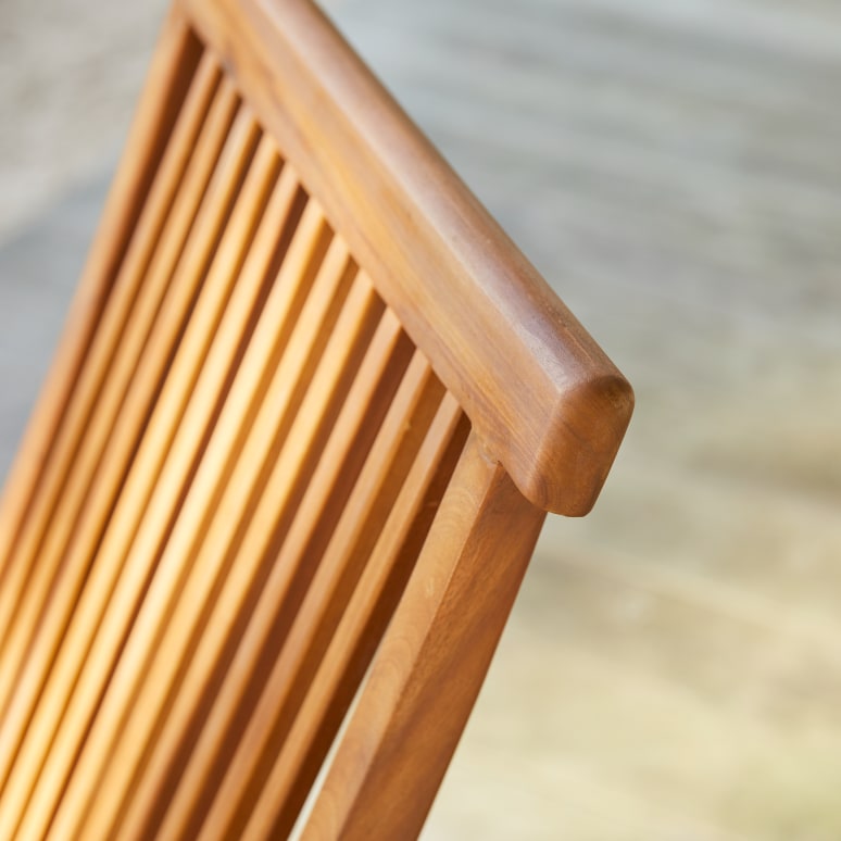 Capri - Set of 2 solid acacia garden chairs