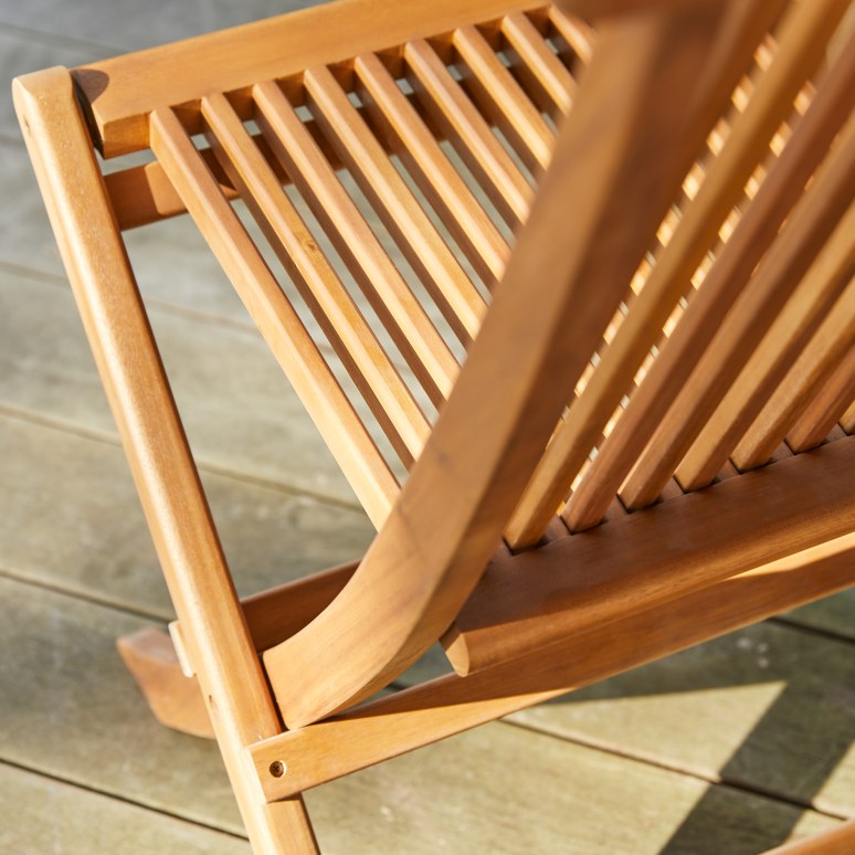 Capri - Juego de 2 sillas de jardín de acacia maciza