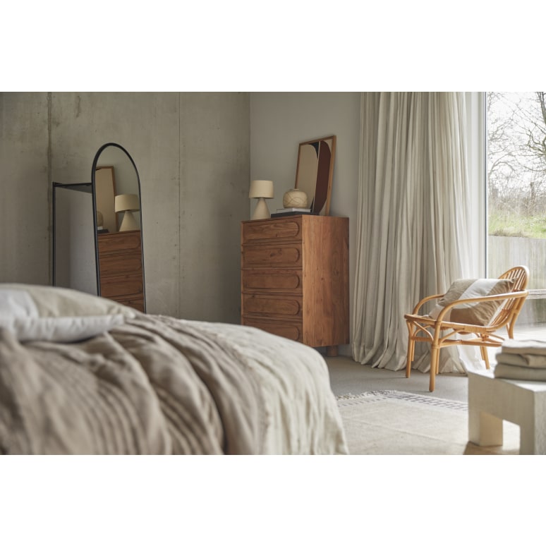 Olga - Solid acacia chest of drawers