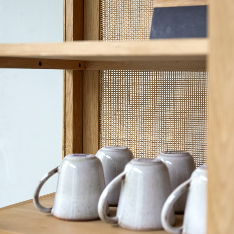Adel - Credenza in legno di quercia massello