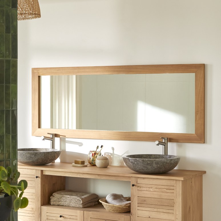 Tona - Solid Teak Mirror