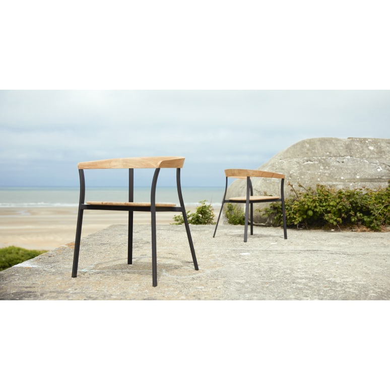 Arco - Tuinstoel in massief teak en aluminium