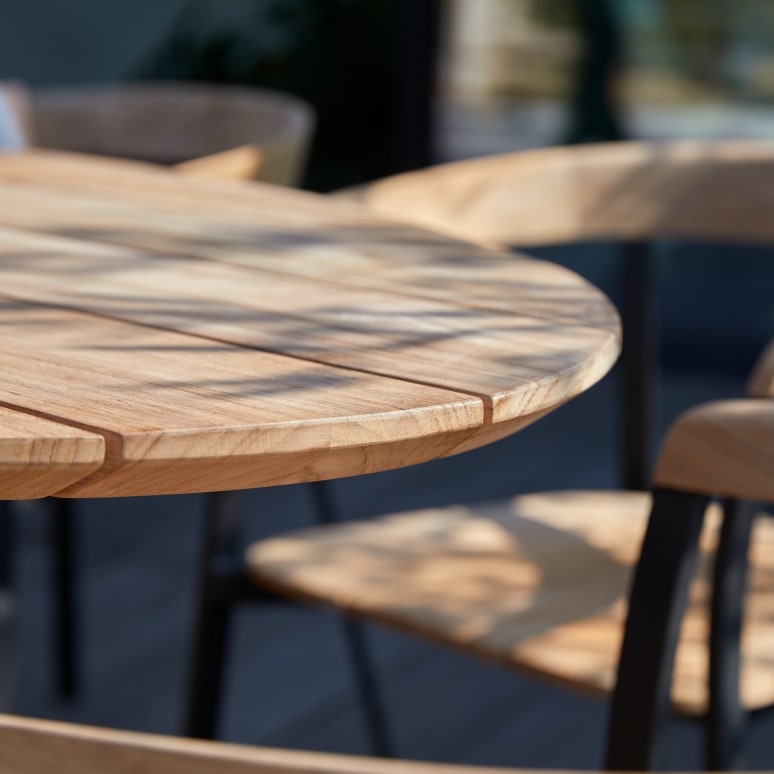 Paloma - Table de jardin ovale en teck massif 6 pers.