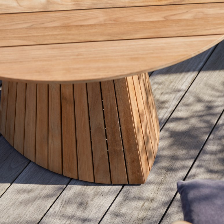 Paloma - Ronde tuintafel van massief teakhout voor 6 personen