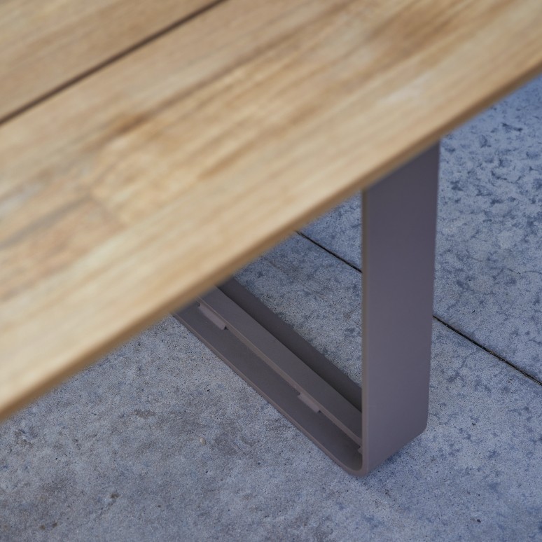 Harper - Solid teak and aluminium garden set, 6 seats