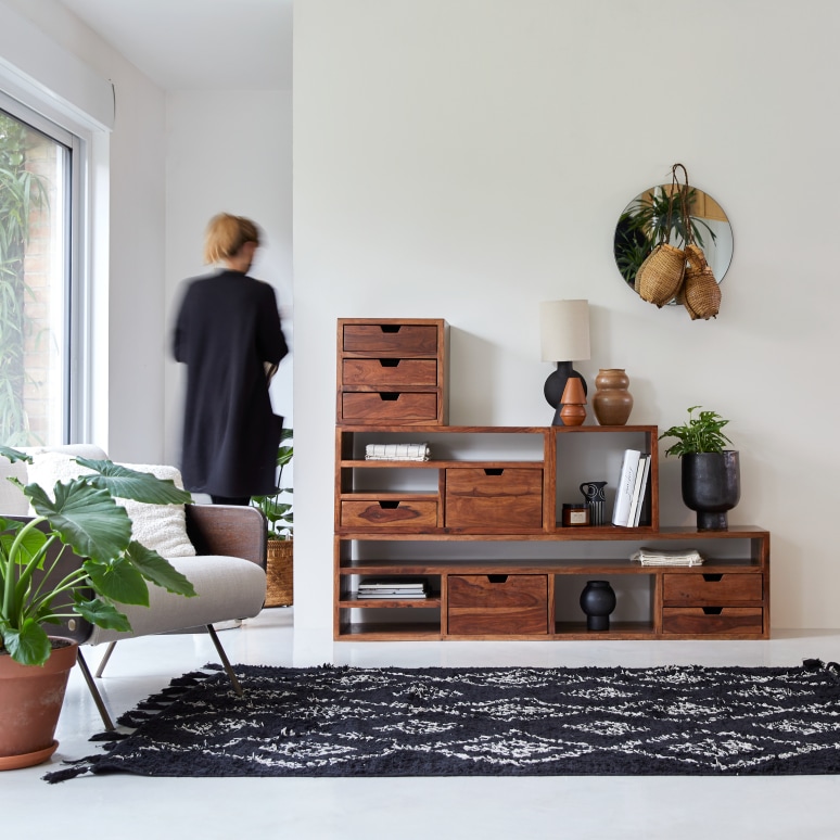 Kwarto - Bedside table in solid sheesham