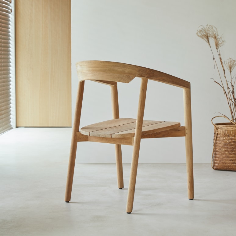 Francia - Silla de teca maciza