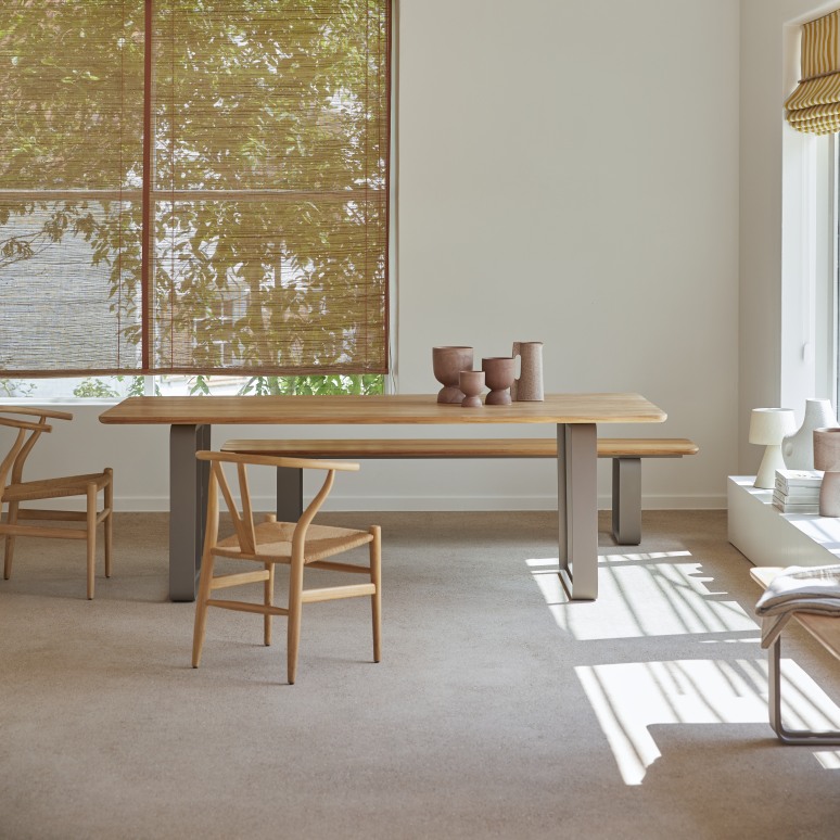 Harper - Tisch aus massivem Teakholz und Aluminium 6/8 Pers.