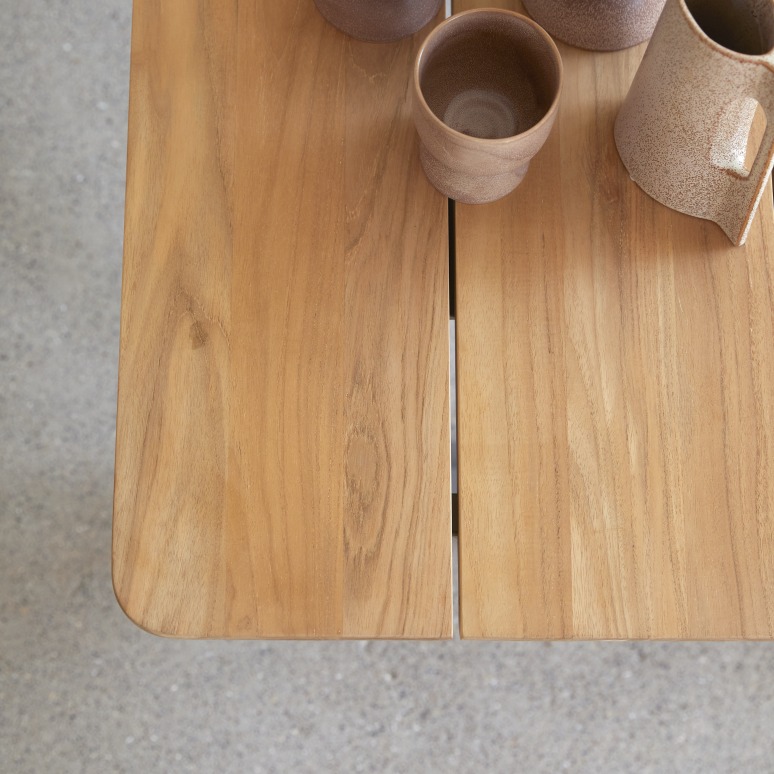 Harper - Tavolo in teak massello e alluminio 6-8 persone