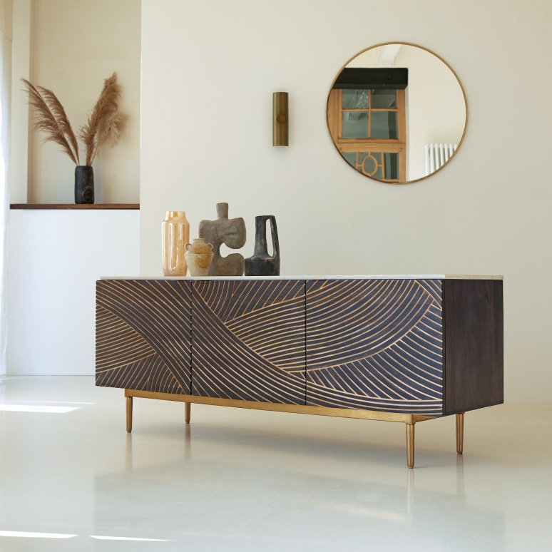 Bilal - Solid Mango and Terrazzo Sideboard