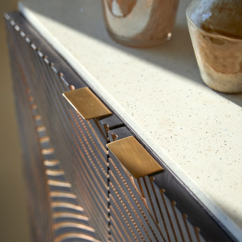 Bilal - Solid mango and terrazzo sideboard 80 cm