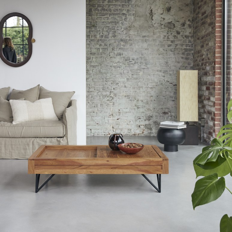 Bonnie - Solid Acacia Coffee Table with Storage