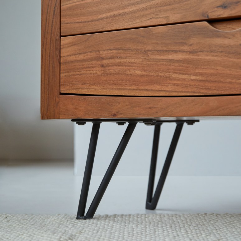 Bonnie - Cassettiera in legno di acacia massello