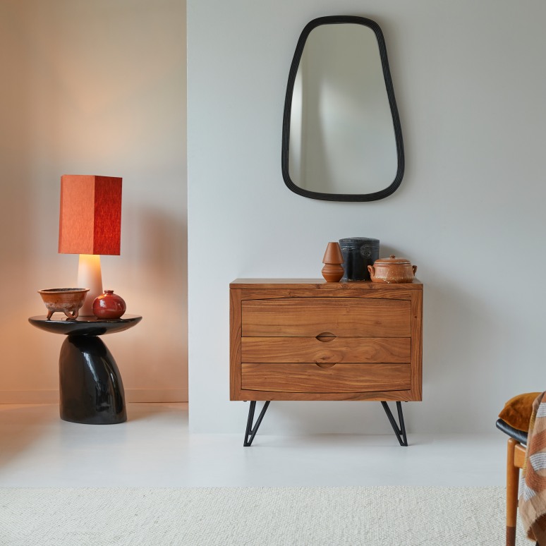 Bonnie - Cassettiera in legno di acacia massello