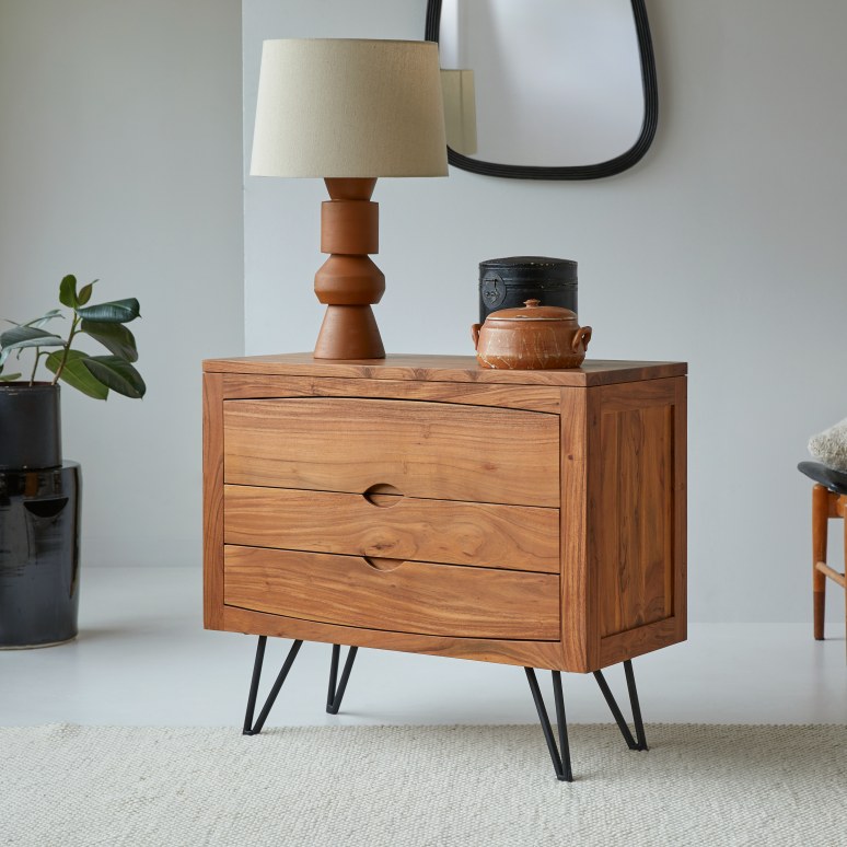 Bonnie - Cómoda de acacia maciza