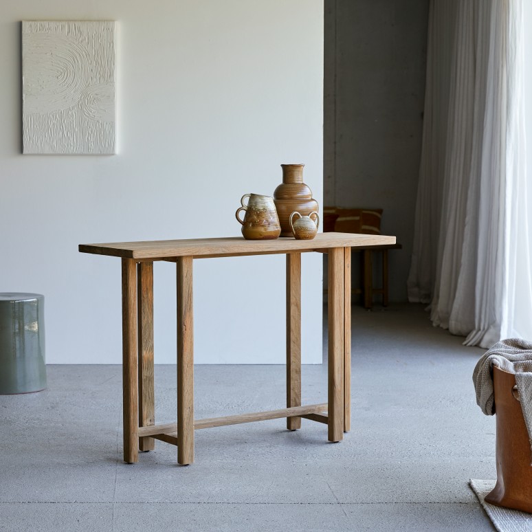 Antonia - Konsole aus massivem Recycling-Teak