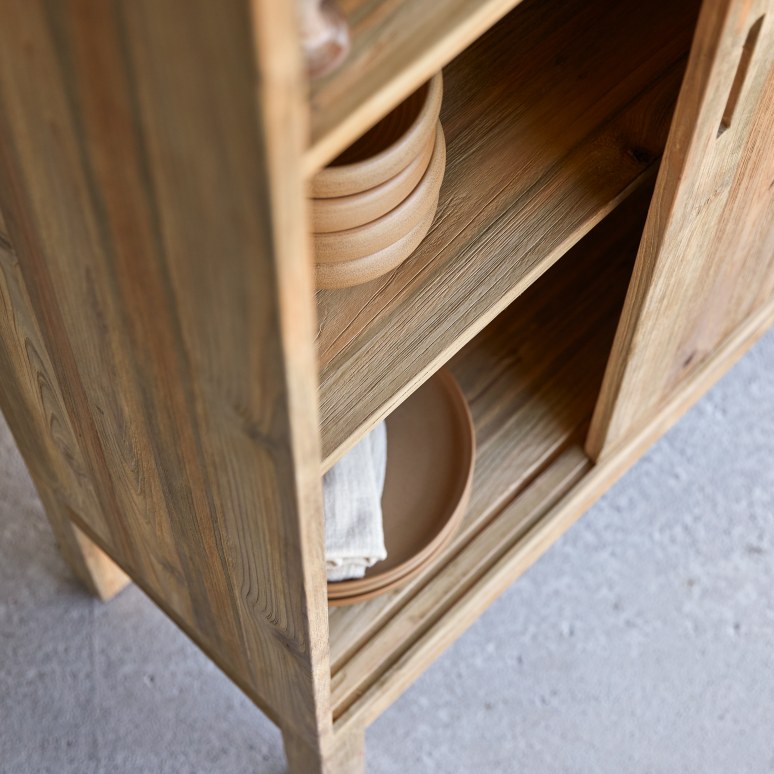 Elias - Dressoir van gerecycled massief teakhout 130 cm