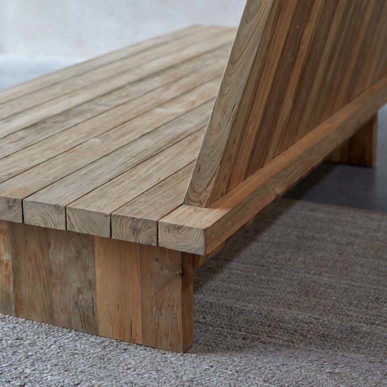 Joaquin - Bankje van gerecycled massief teak