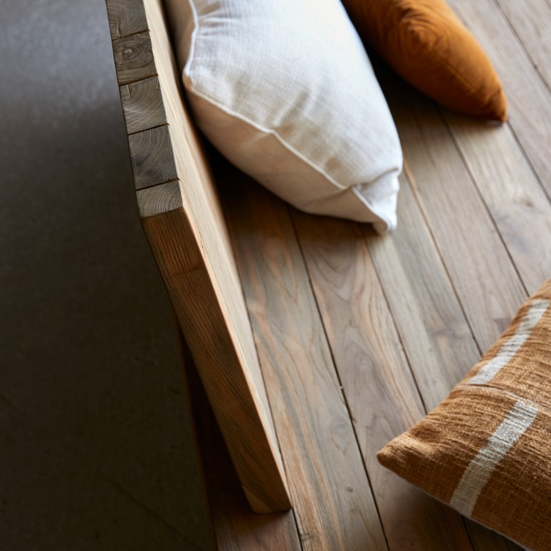 Joaquin - Sitzbank aus massivem Recycling-Teak ,3-Sitzer