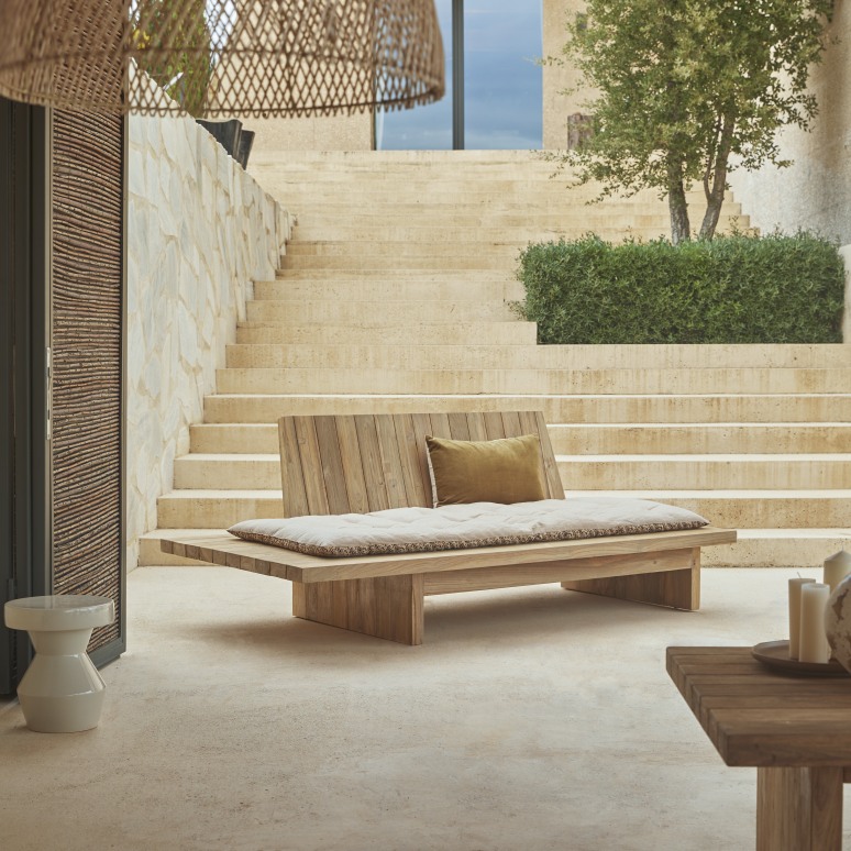 Joaquin - Gartenbank aus massivem Recycling-Teak