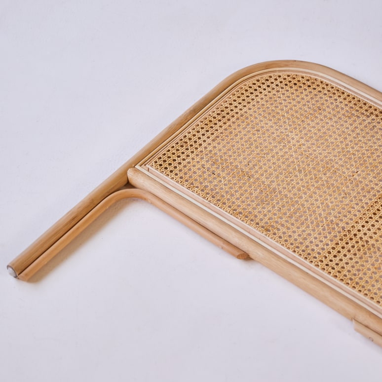 Joséphine - Hoofdbord kinderbed van gevlochten rotan 90 cm