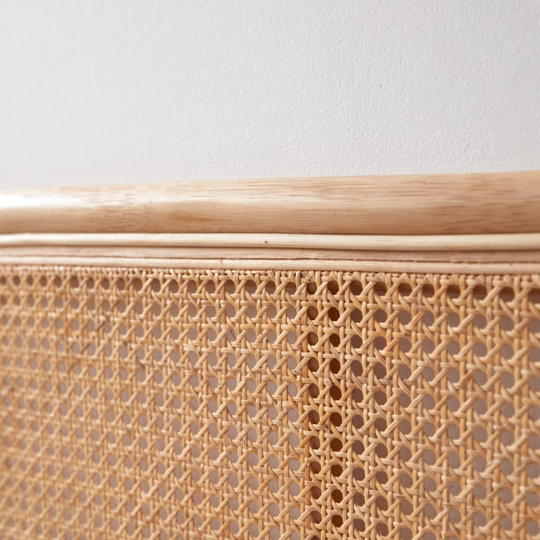 Joséphine - Hoofdbord kinderbed van gevlochten rotan 90 cm