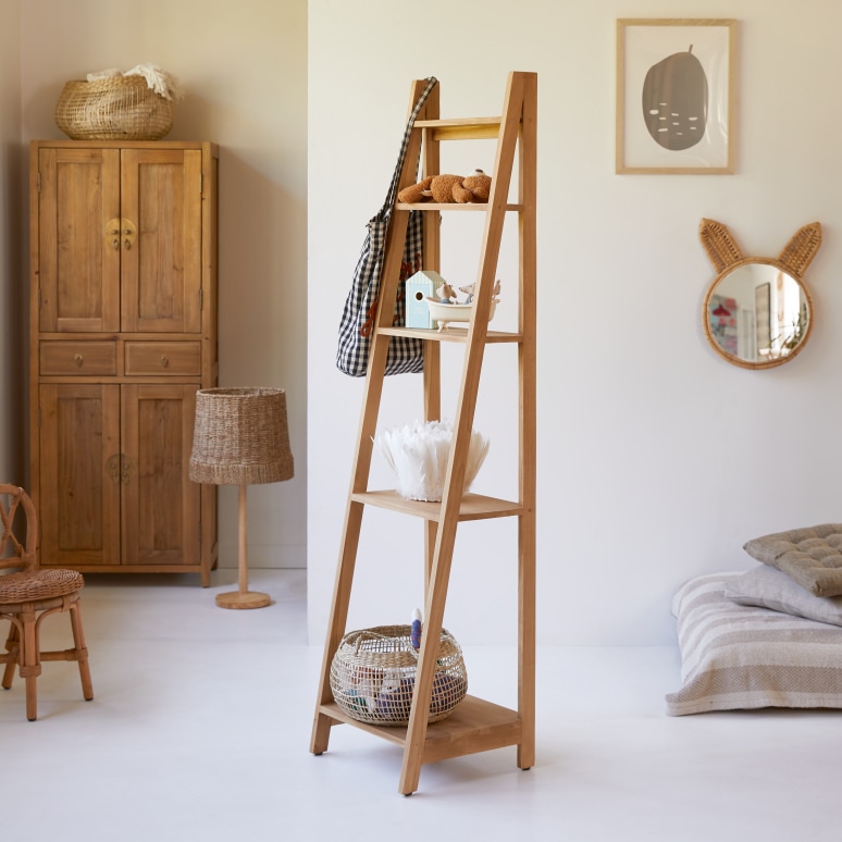 Bahya - Children's bookcase in solid teak