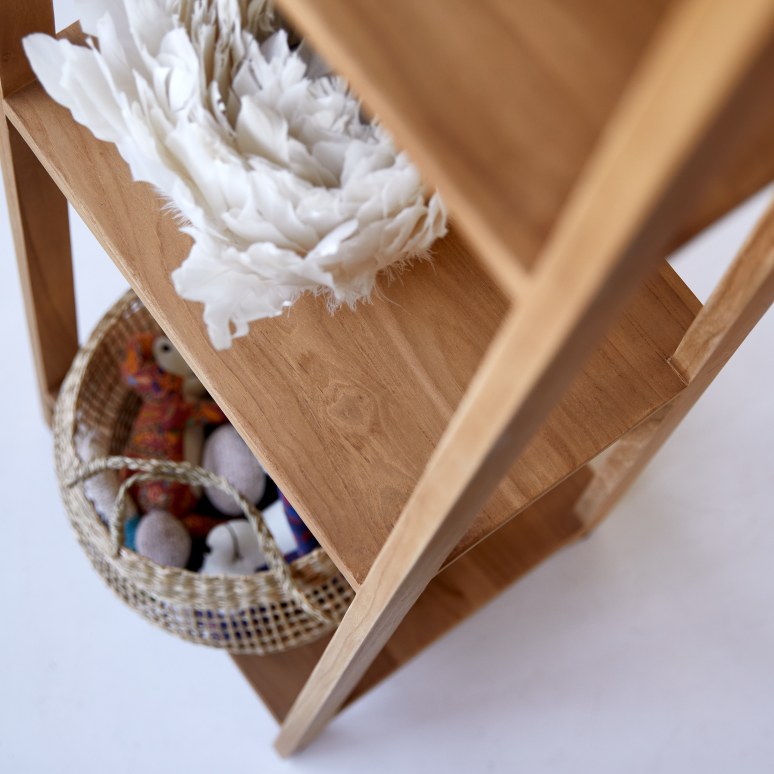 Bahya - Children's bookcase in solid teak