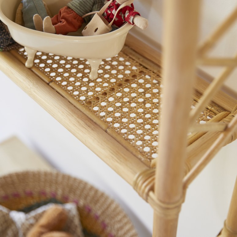 Marius - Mensola da parete per bambini in rattan