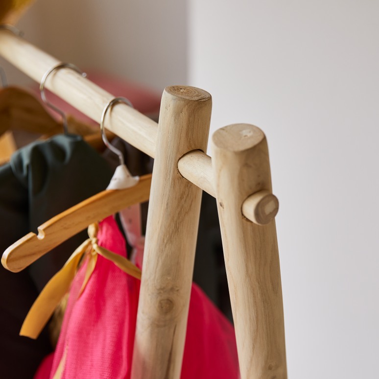 Kilim - Kledingrek voor kinderen van massief teakhout