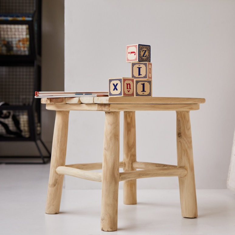 Kilim - Kinder-Nachttisch aus massivem Teak