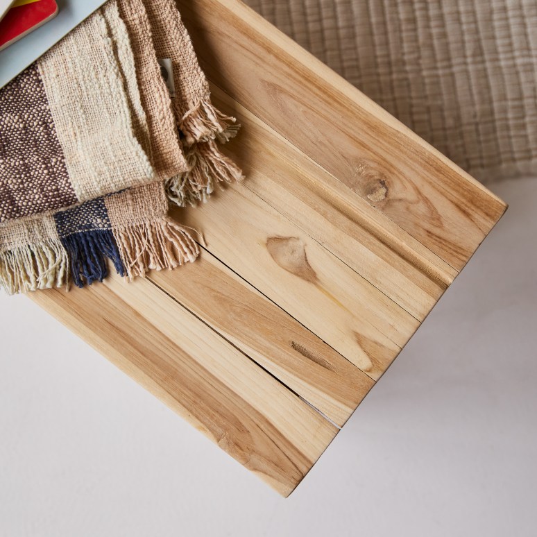 Kilim - Kinder-Dekobank aus massivem Teak